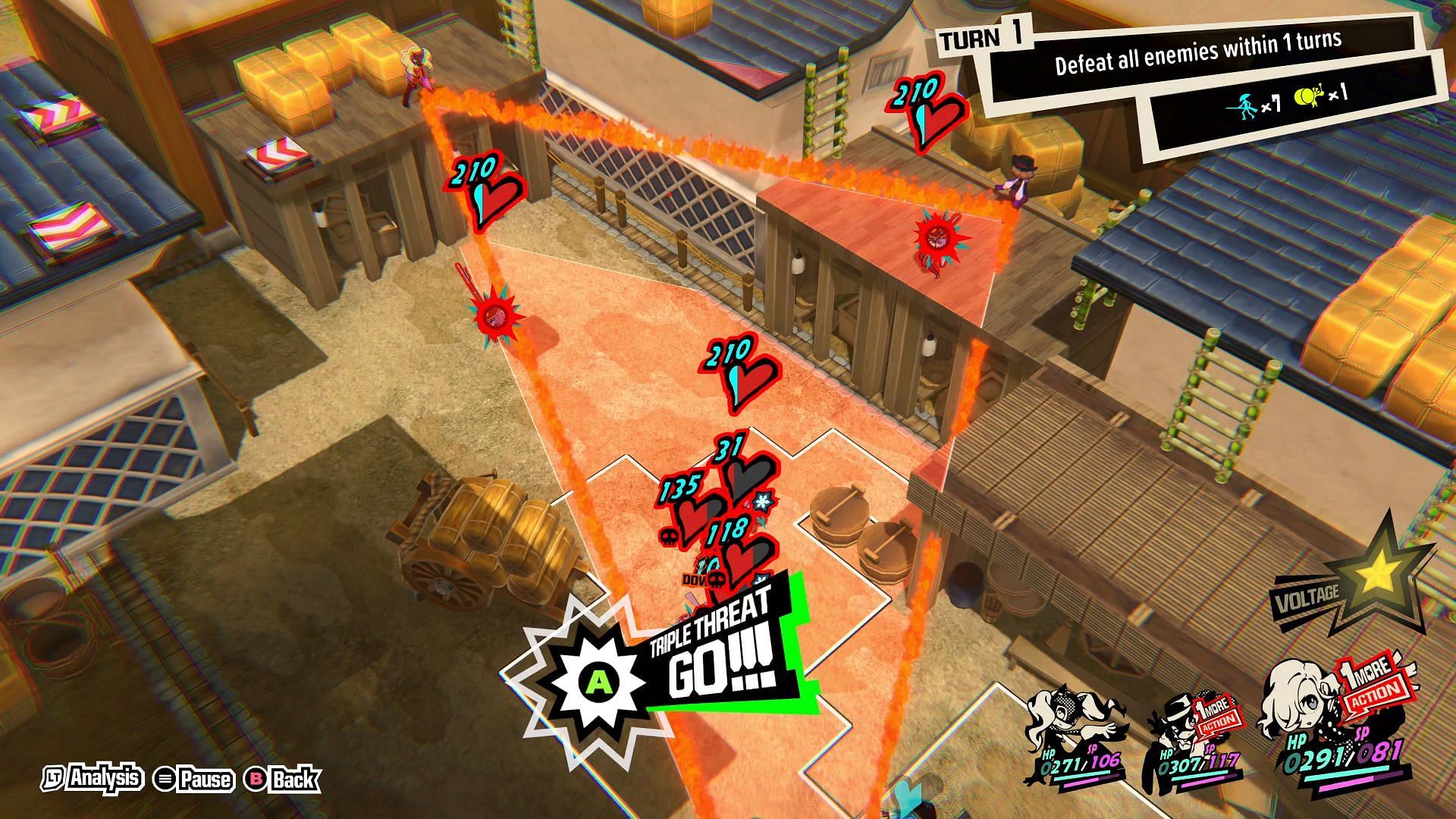 You can get multiple Triple-threats off (Image via Atlus)